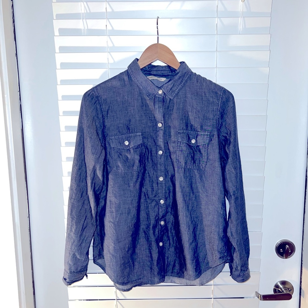 Chambray button down top